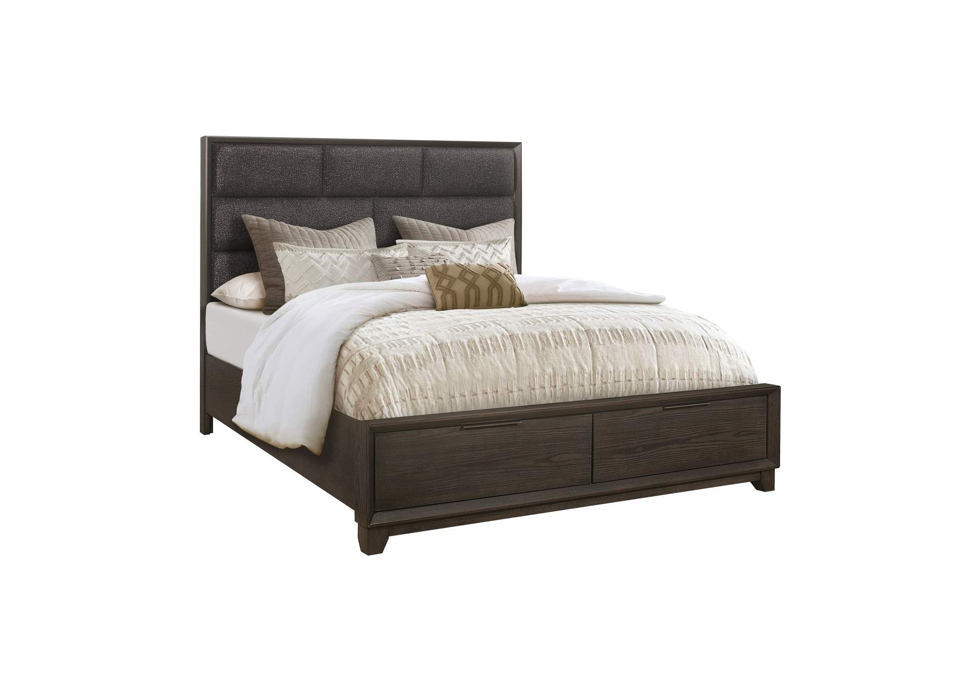 Willow Dark Grey Oak King Bed,Global Furniture USA