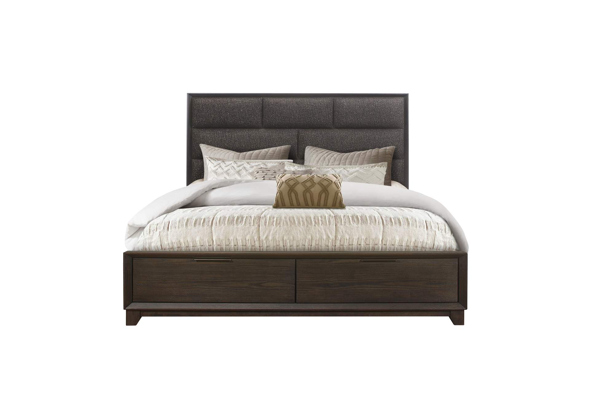 Willow Dark Grey Oak King Bed,Global Furniture USA