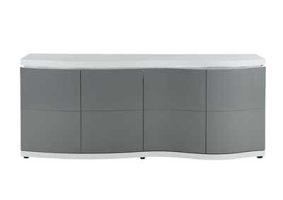 Image for Grey & White Buffet W/Led high Gloss
