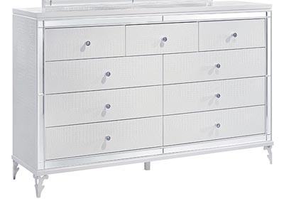 Catalina Metallic White Dresser