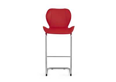Red Set Of 4 Barstools