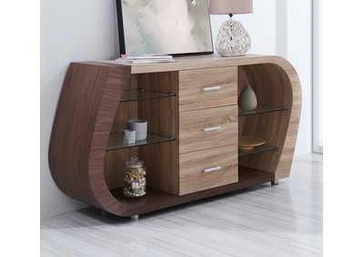 Oak/Walnut Buffet,Global Furniture USA