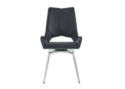 Image for Black Set Of 2 Swivel Dining Chairs