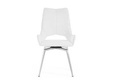 Image for White Set Of 2 Swivel Dining Chairs