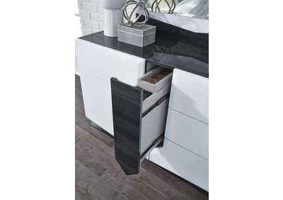 Hudson Grey/White Dresser and Mirror,Global Furniture USA