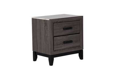 Image for Marble/Grey Laura Foil Nightstand