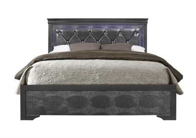 Metallic Grey Pompei Queen Bed,Global Furniture USA