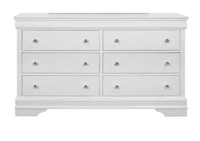 Metallic White Pompei Dresser,Global Furniture USA