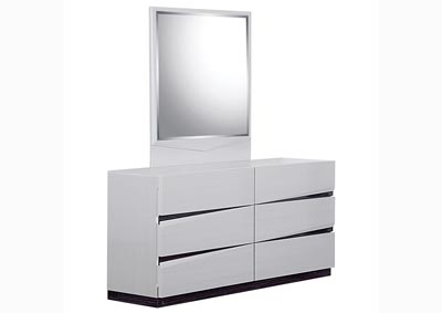 Scarlett Silverline/Zebra Grey Dresser & Mirror