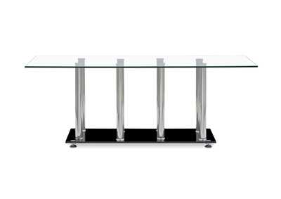 Silver/Black Coffee Table,Global Furniture USA