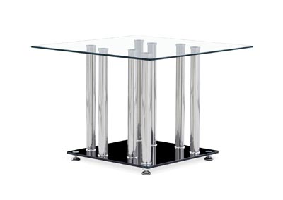 Silver/Black End Table