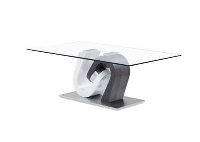 Dark Grey/White Coffee Table,Global Furniture USA