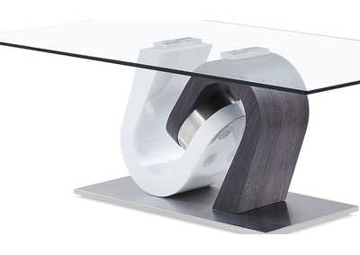Dark Grey/White Coffee Table,Global Furniture USA