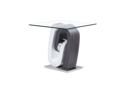 Dark Grey/White End Table,Global Furniture USA