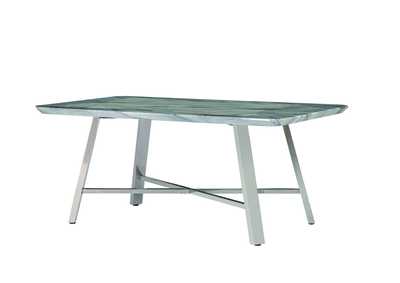 Faux Marble/Stainless Steel Coffee Table