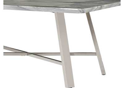 Faux Marble/Stainless Steel Coffee Table,Global Furniture USA