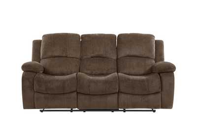 Image for Brown Reclining Sofa W/ Drop Down Table