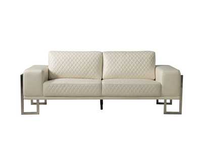 Image for Quilted White Sofa