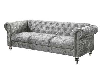 Grey Velvet Tufted KD Sofa