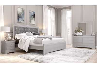 Verona Silver Full Bed W/ Dresser & Mirror