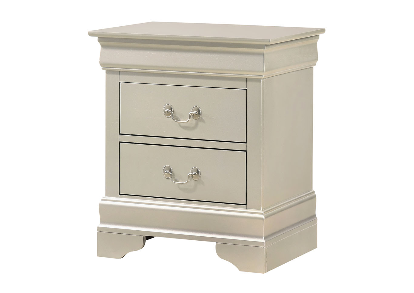 Louis Phillipe Silver Champagne Nightstand,Glory Furniture