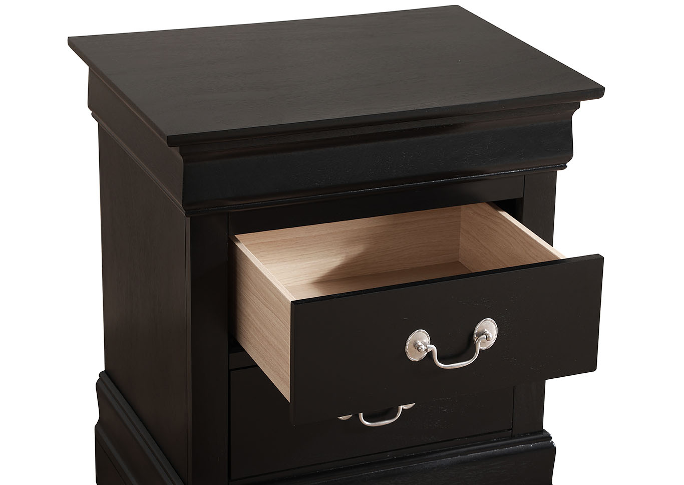 Louis Phillipe Black Nightstand,Glory Furniture