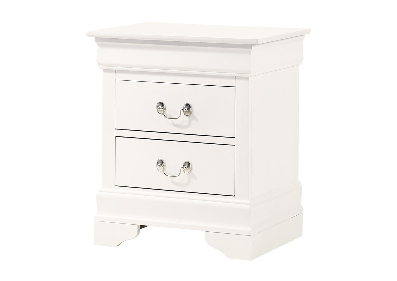 Louis Phillipe White Nightstand,Glory Furniture