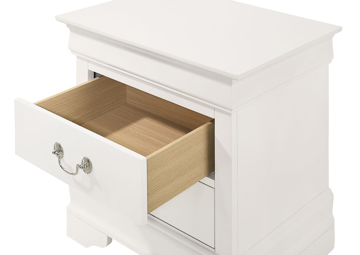 Louis Phillipe White Nightstand,Glory Furniture