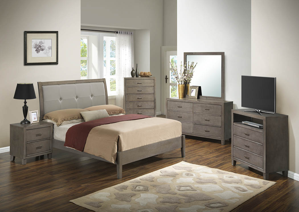 Gray Dresser w/Mirror,Glory Furniture