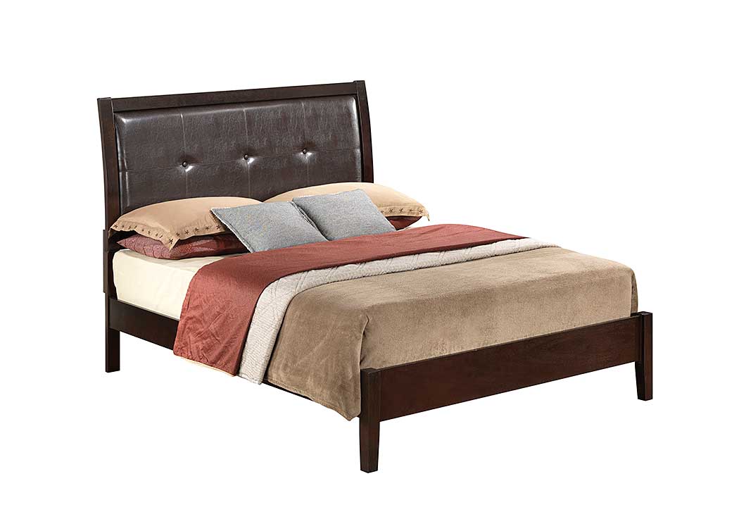 Cappuccino King Upholstered Bed,Glory Furniture