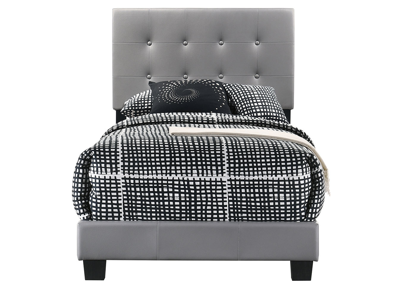 Caldwell Light Gray Twin Bed,Glory Furniture