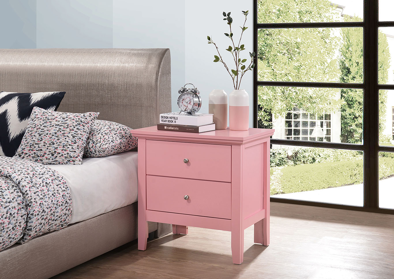 Primo Pink Nightstand,Glory Furniture
