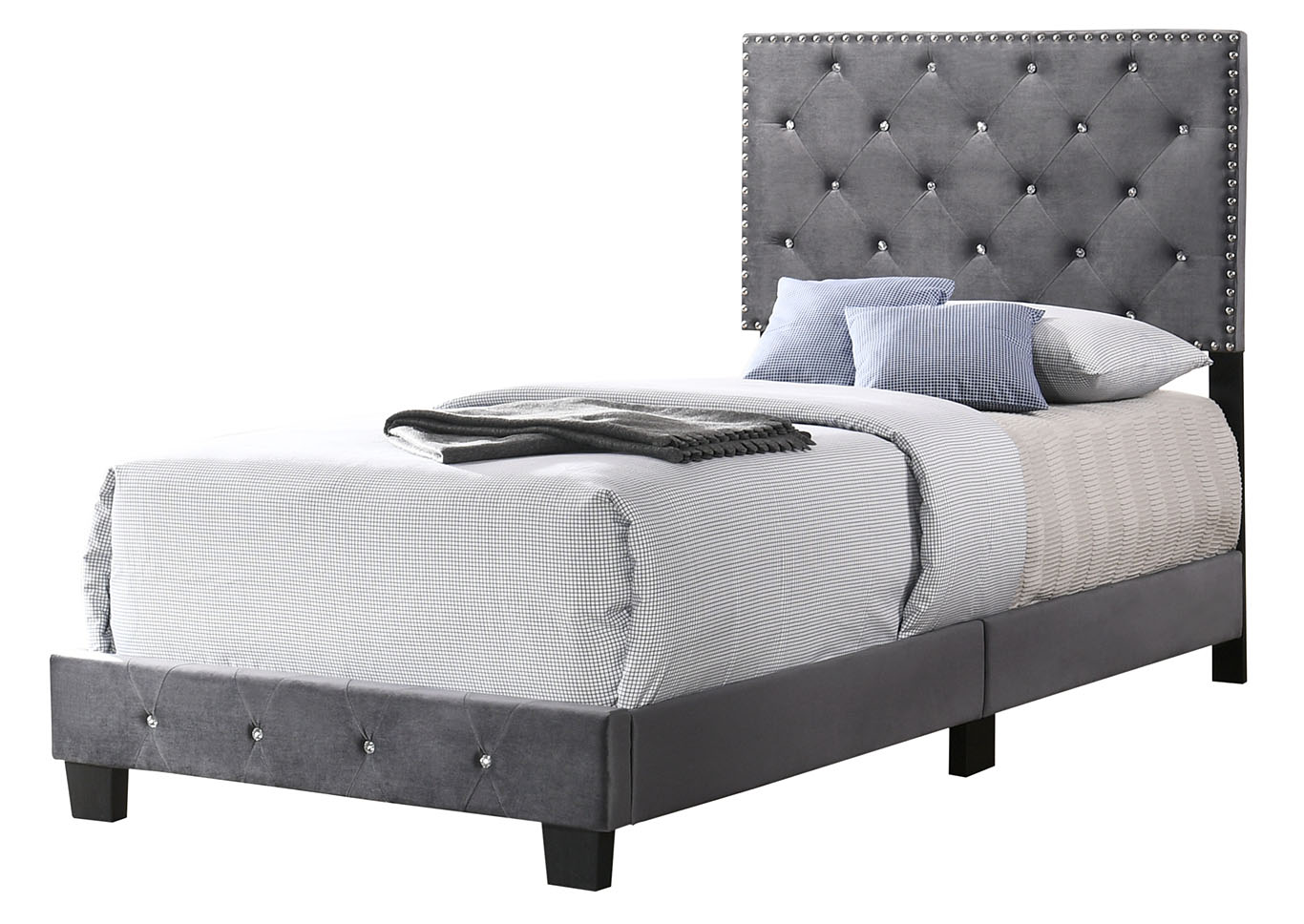 Suffolk Gray Twin Bed,Glory Furniture