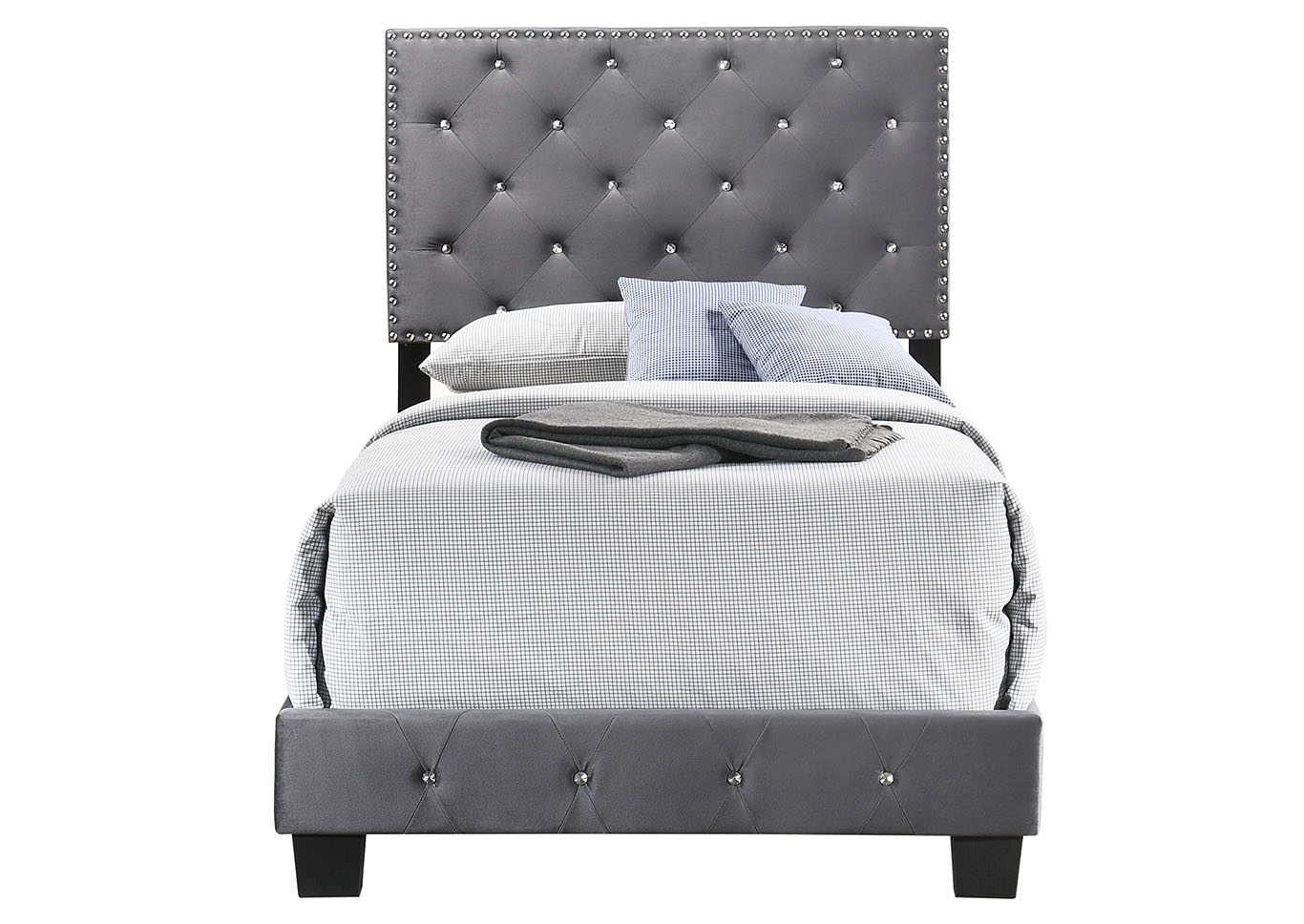 Suffolk Gray Twin Bed,Glory Furniture