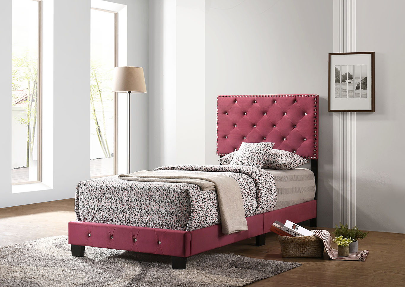 Suffolk Cherry Twin Bed,Glory Furniture