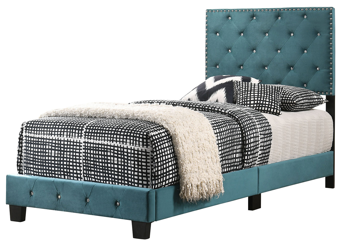 Suffolk Green Twin Bed,Glory Furniture