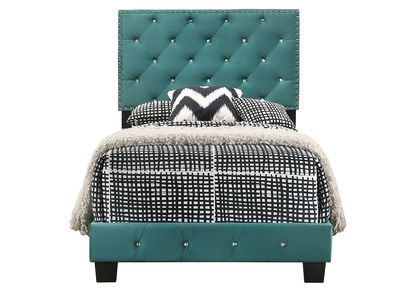 Suffolk Green Twin Bed,Glory Furniture