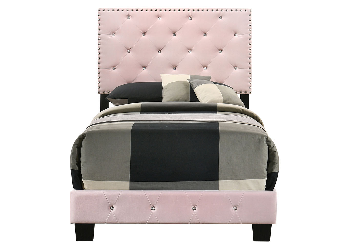 Suffolk Pink Twin Bed,Glory Furniture