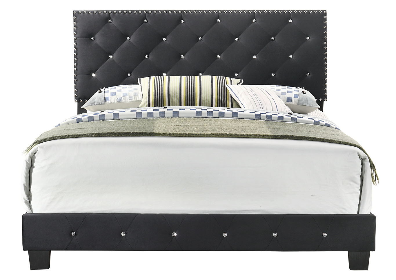 Suffolk Black Queen Bed,Glory Furniture