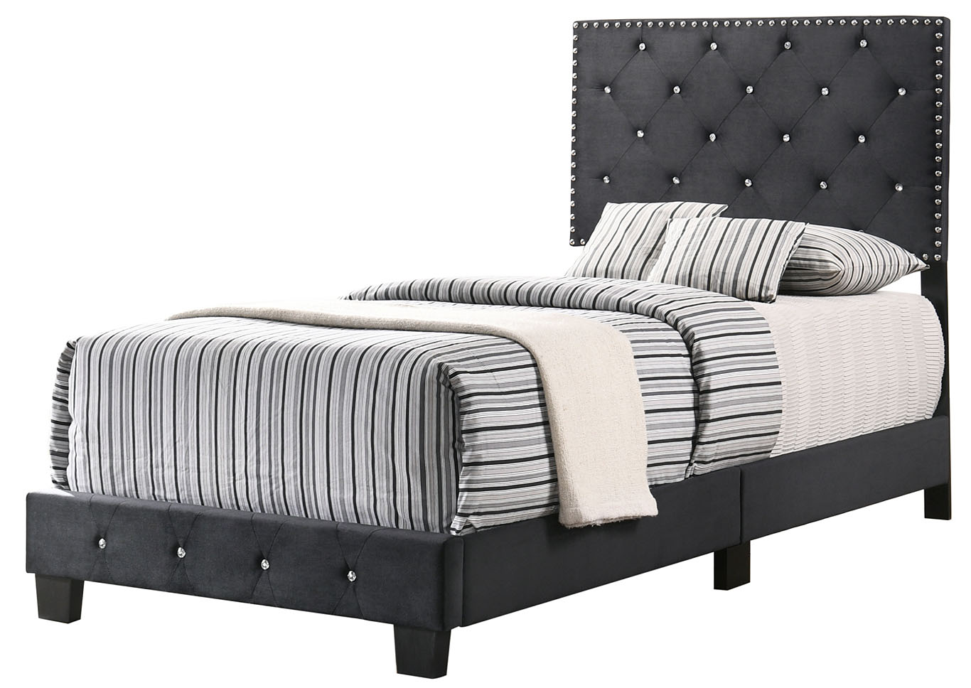 Suffolk Black Twin Bed,Glory Furniture