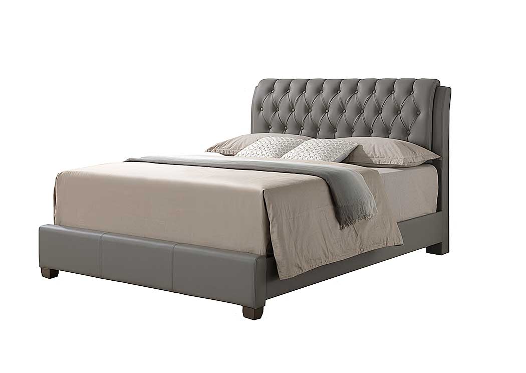 Gray Queen Upholstered Bed,Glory Furniture