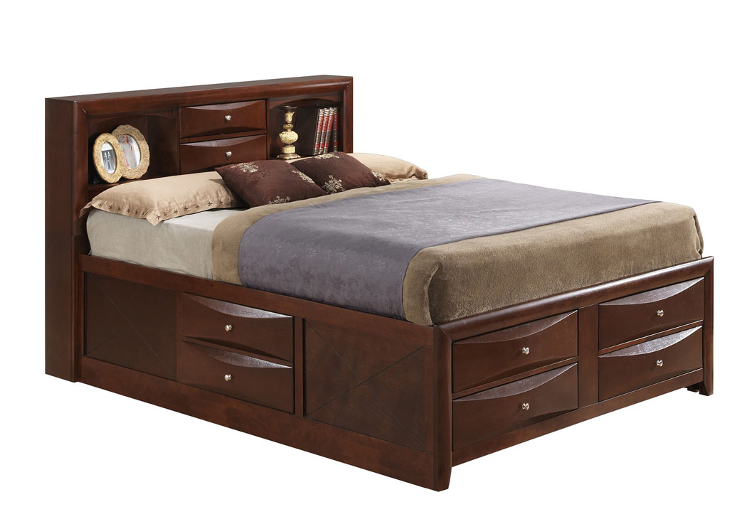 Cherry King Storage Bookcase Bed,Glory Furniture