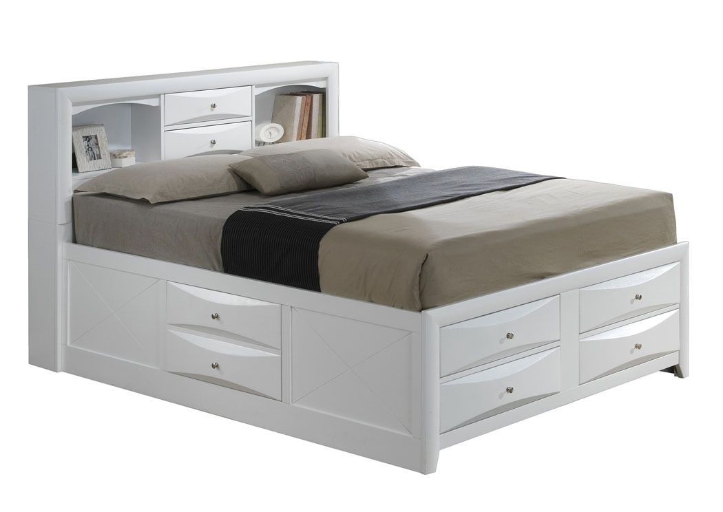 White King Storage Bookcase Bed,Glory Furniture