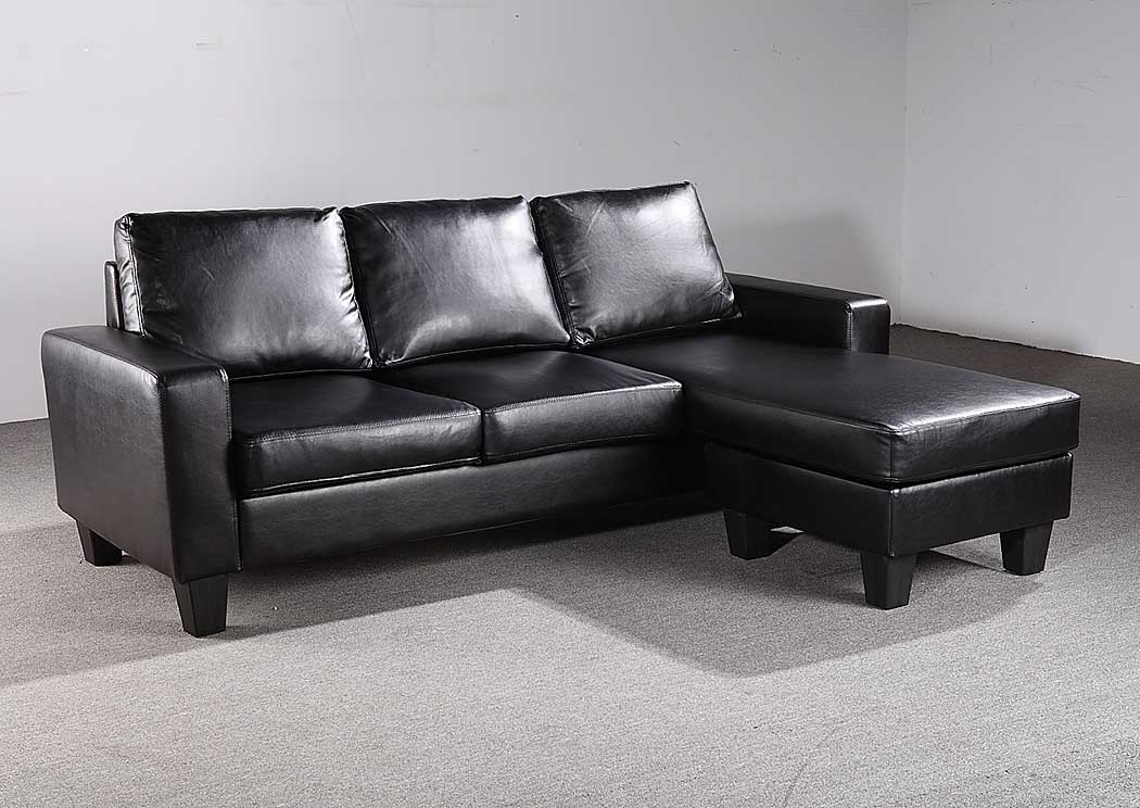 Black Sofa Chaise,Glory Furniture