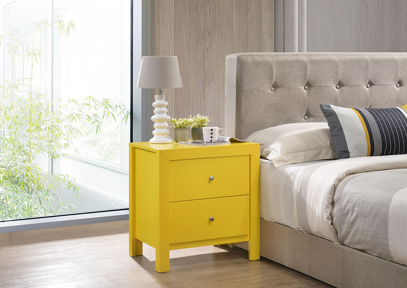 Burlington Yellow Nightstand,Glory Furniture