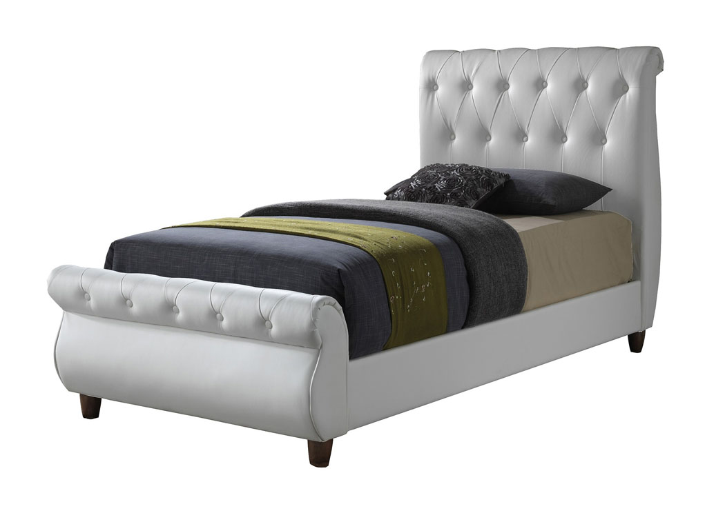 White Twin Bed,Glory Furniture