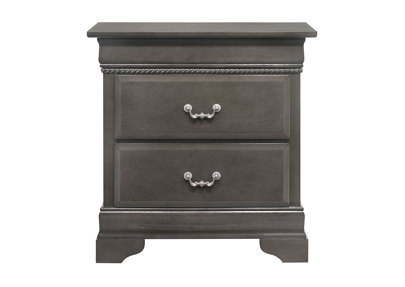 Carla Smoked Gray Nightstand,Glory Furniture