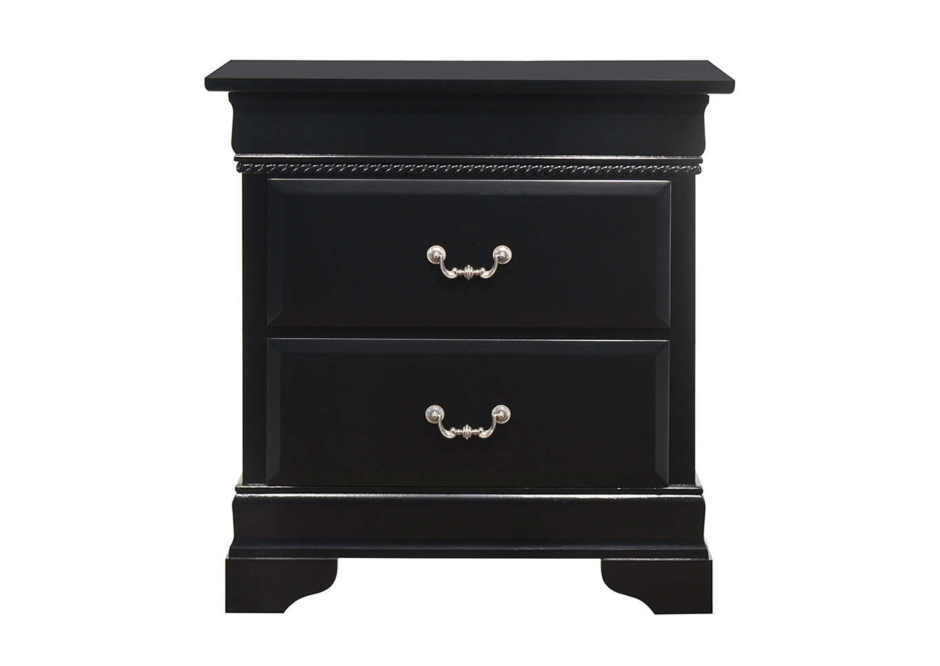 Carla Black Nightstand,Glory Furniture