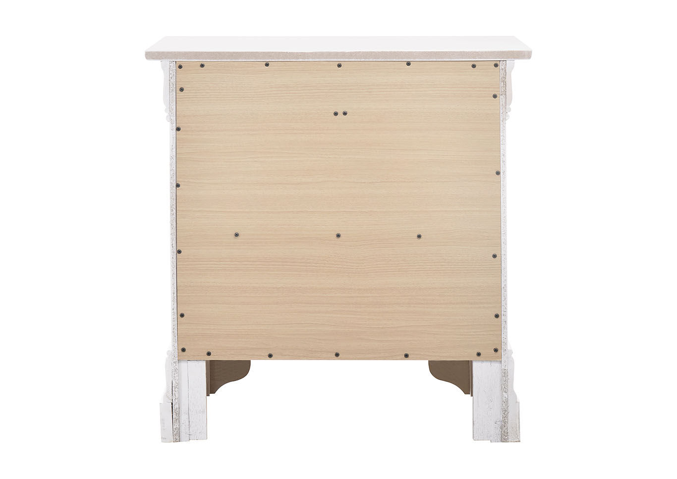 Carla White Nightstand,Glory Furniture