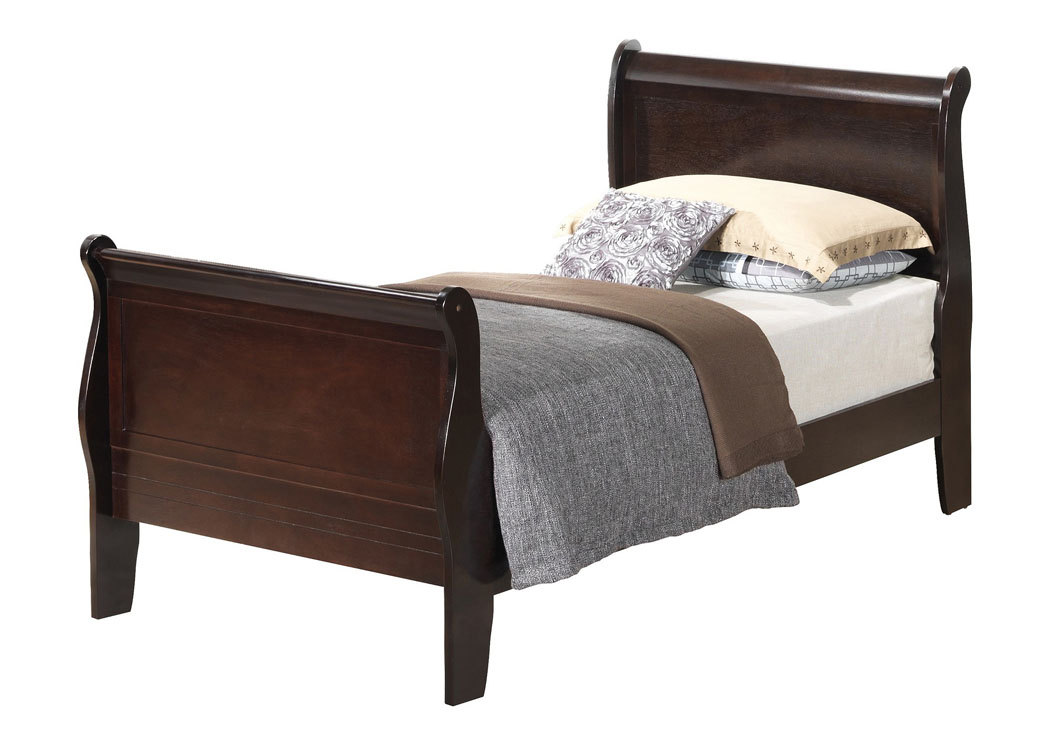 Cappuccino Twin Sleigh Bed,Glory Furniture